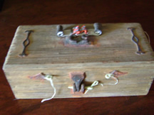 Woodcarved Box & Pistol Inside 1974