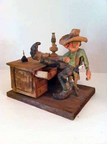 Sheriff at Desk Sleeping